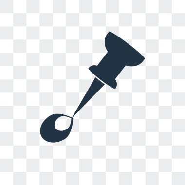 Saydam arka plan üzerinde PIN logo tasarımı izole PIN vektör simgesi