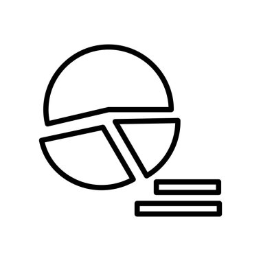 Grafik simgesi üzerinde izole beyaz arka plan vektör, kapalı işareti, grafik