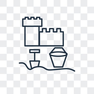 Saydam arka plan üzerinde Sandbox logo tasarımı izole sandbox vektör simgesi