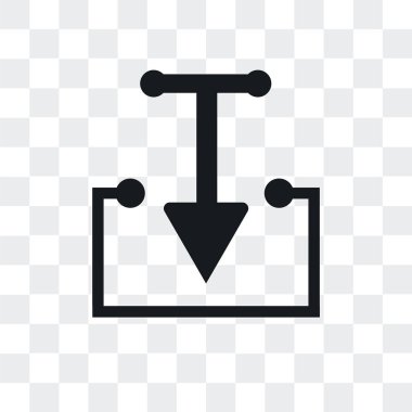 Download şeffaf arka plan üzerinde Downloa izole vektör simge