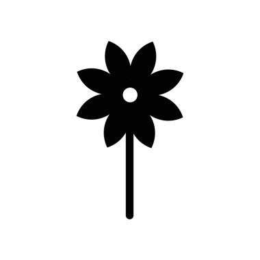 İzole beyaz arka plan, çiçek işareti, d simge vektör çiçek