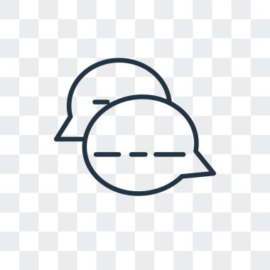 Saydam arka plan üzerinde sohbet logo tasarımı izole sohbet vektör simgesi