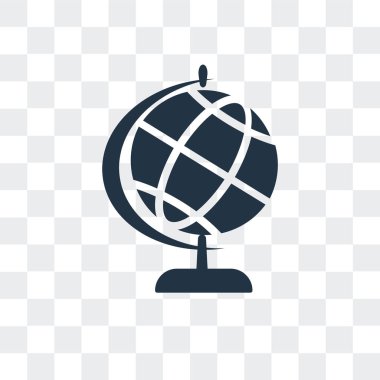 Saydam arka plan üzerinde küre logo tasarımı izole küre vektör simgesi