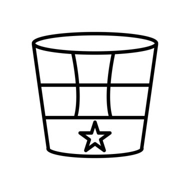 Şapka simge vektör izole beyaz arka plan, şapka işareti, çizgi veya