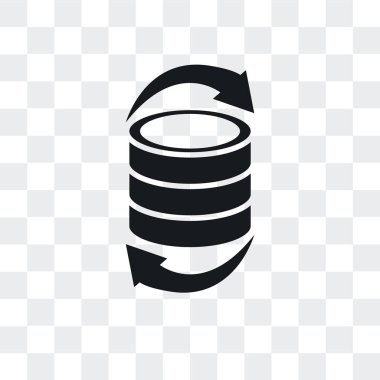 Saydam arka plan üzerinde bilgisayardan izole transfer vektör simgesi