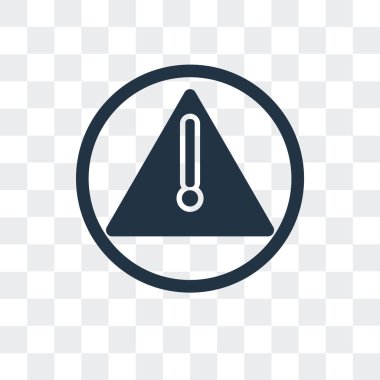 Saydam arka plan üzerinde uyarı logo tasarımı izole uyarı vektör simgesi