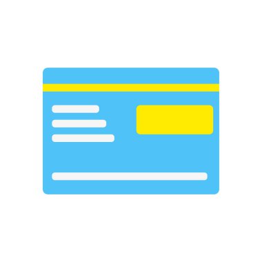 Beyaz arka plan üzerinde kredi araba izole kredi kartı simge vektör