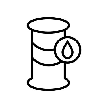 Beyaz arka plan üzerinde varil işaret izole varil simge vektör