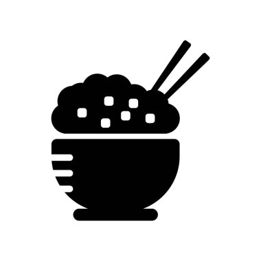 Pirinç simge vektör izole beyaz arka plan, pirinç işareti, gıda 