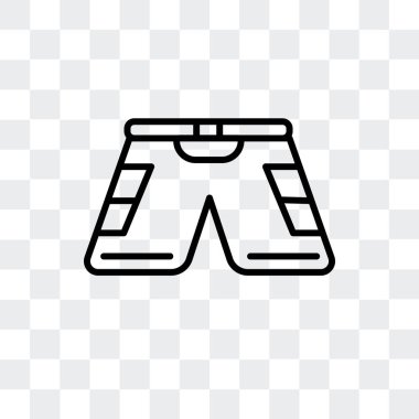 Vektör simgesi üzerinde şeffaf arka plan izole şort, logo tasarımı şort