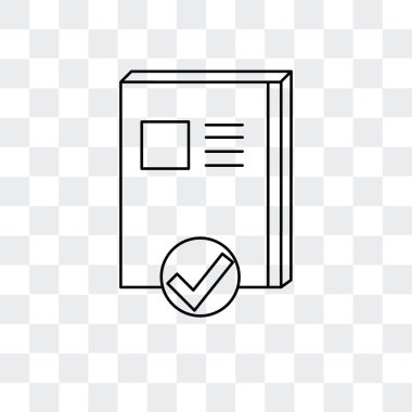 Saydam arka plan üzerinde Not izole defter vektör simgesi