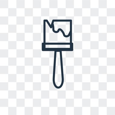 Saydam arka plan üzerinde boya fırça logo tasarımı izole boya fırça vektör simgesi