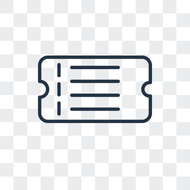 Bilet vektör simge şeffaf arka plan üzerinde bilet logo tasarımı izole