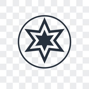 Saydam arka plan üzerinde F izole favori vektör yıldız simgesi