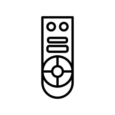 Beyaz arka plan üzerinde uzaktan izole uzaktan kumanda simge vektör 