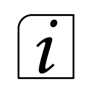 Bilgi simge vektör izole beyaz arka plan, bilgi işareti, memur