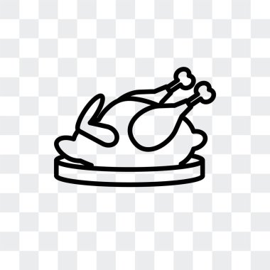 Saydam arka plan üzerinde tavuk logo tasarımı izole tavuk vektör simgesi