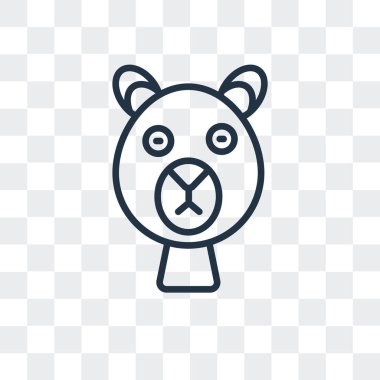 Saydam arka plan üzerinde ayı logo tasarımı izole ayı vektör simgesi