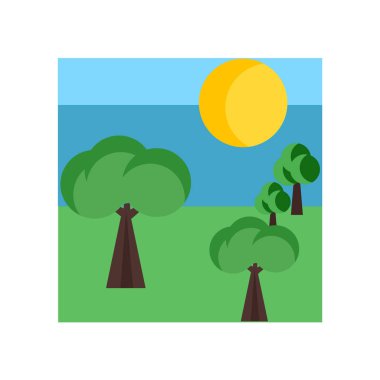 Alan simge vektör izole beyaz arka plan, alan üye, nat