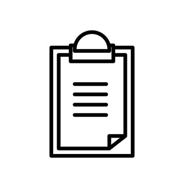 Liste simge vektör izole beyaz arka plan, liste üye, memur