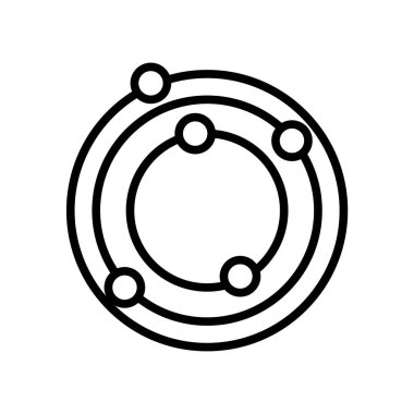 Beyaz arka plan üzerinde güneş sys izole güneş sistemi simge vektör