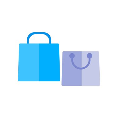 Beyaz arka plan üzerinde izole çanta simge vektör alışveriş, alışveriş 