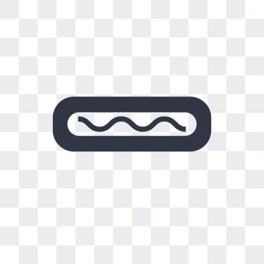 Sosisli hardal vektör simgesi üzerinde şeffaf backgro izole