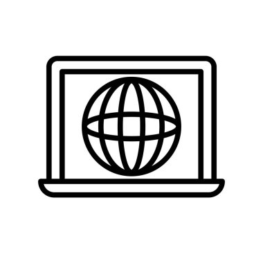 Dizüstü simge vektör beyaz arka plan üzerinde Laptop işareti, o izole