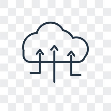 Şeffaf arka plan, logo tasarımı bulut izole vektör simge bulut