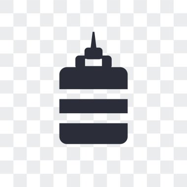 Saydam arka plan üzerinde tutkal izole tutkal şişesi vektör simgesi