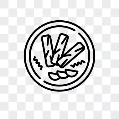 Saydam arka plan üzerinde Popiah logo tasarımı izole Popiah vektör simgesi