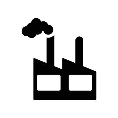 Beyaz arka plan üzerinde fabrika işareti izole fabrika simge vektör ,