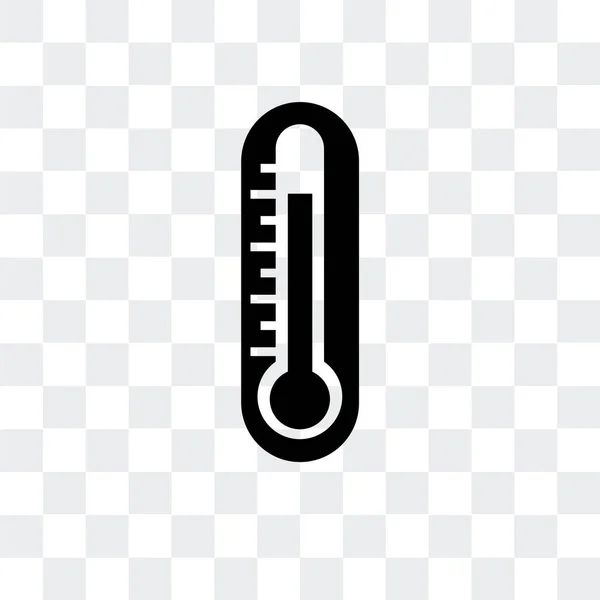 Icône vectorielle du thermomètre isolé sur fond transparent, Ther — Image vectorielle