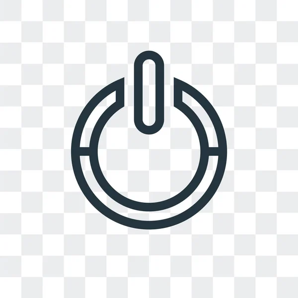 Ícone de vetor de energia isolado no fundo transparente, logotipo Power —  Vetores de Stock