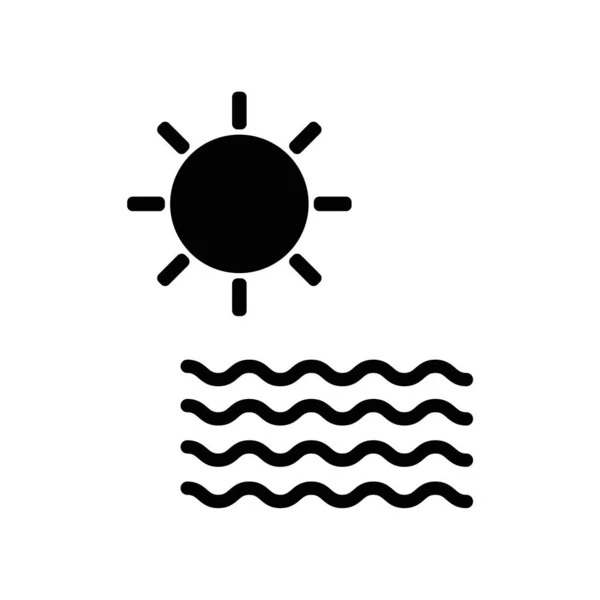 Вектор морської ікони ізольовано на білому тлі, знак моря, темний пі — стоковий вектор