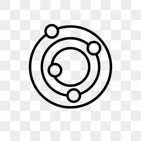 Układ Słoneczny wektor ikona na białym tle na przezroczystym tle, projektowanie logo Układu Słonecznego — Wektor stockowy