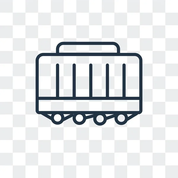 Wagon vector pictogram geïsoleerd op transparante achtergrond, Wagon logo ontwerp — Stockvector