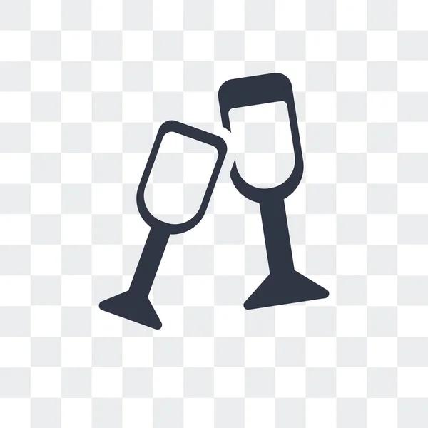 Cheers vector icon isolated on transparent background, Cheers lo — Stock Vector