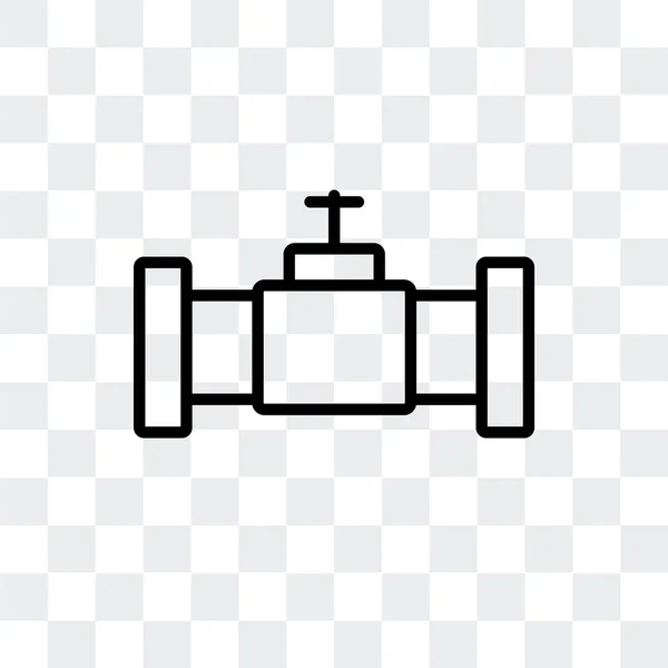 Значок вектора клапана изолирован на прозрачном фоне, дизайн логотипа клапана — стоковый вектор