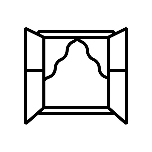 Icono de ventana vector aislado sobre fondo blanco, signo de ventana — Archivo Imágenes Vectoriales