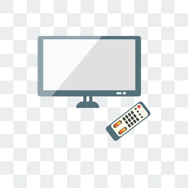 Pictogram van de vector van het TV-scherm geïsoleerd op transparante achtergrond, Tv scr — Stockvector