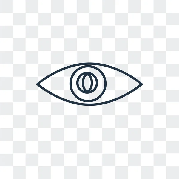 Иконка вектора глаза изолирована на прозрачном фоне, дизайн логотипа — стоковый вектор