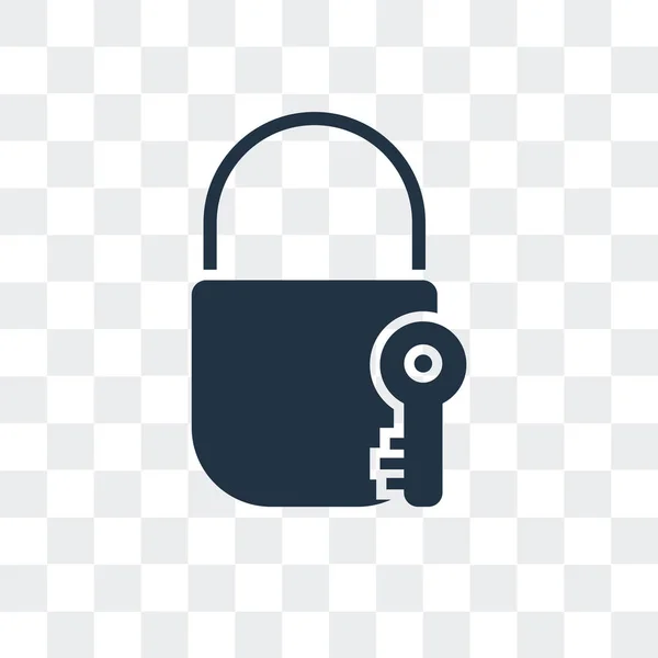 Locked wektor ikona na białym tle na przezroczystym tle, zablokowany projektowanie logo — Wektor stockowy