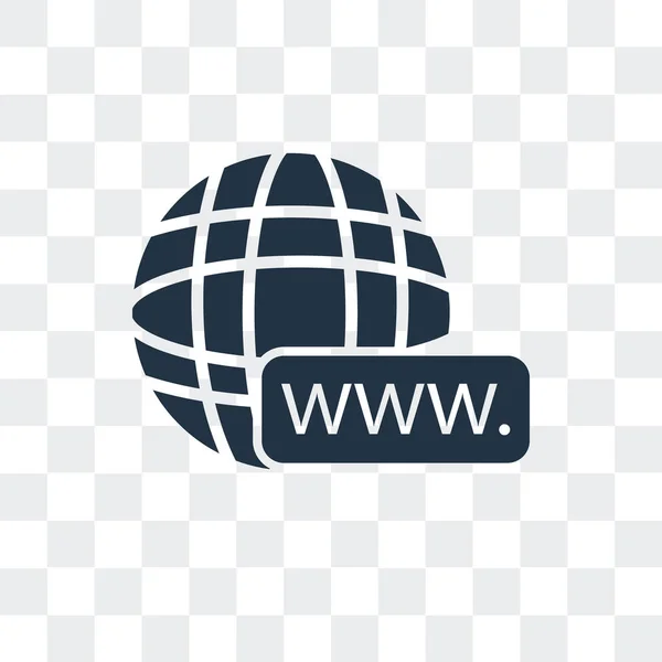 Icono del vector de Internet aislado sobre fondo transparente, diseño del logotipo de Internet — Vector de stock
