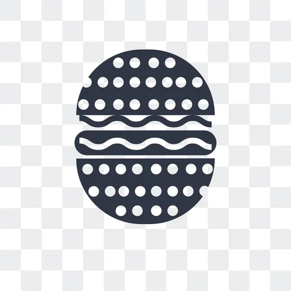 Hamburger avec icône vectorielle Bacoon isolé sur fond transparent — Image vectorielle
