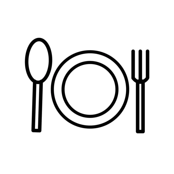 Dinner icon vector isolated on white background, Dinner sign , l — Stock Vector