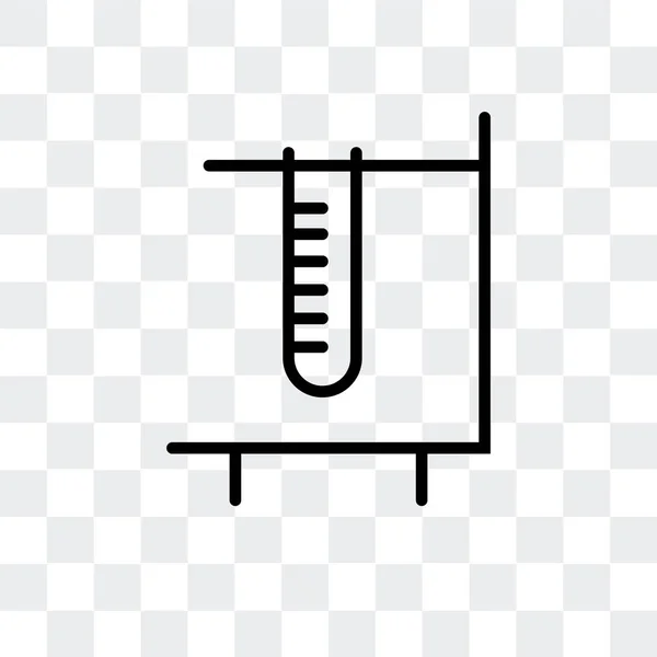 テスト チューブ ベクトルのアイコンが透明な背景、試験管のロゴデザインに分離 — ストックベクタ