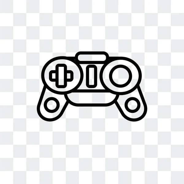 Gamepad vector icon isolated on transparent background, Gamepad logo design — Stock Vector