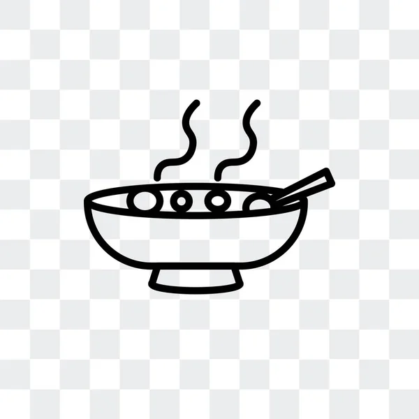 Soup Vector Icon isoliert auf transparentem Hintergrund, Soup Logo Design — Stockvektor