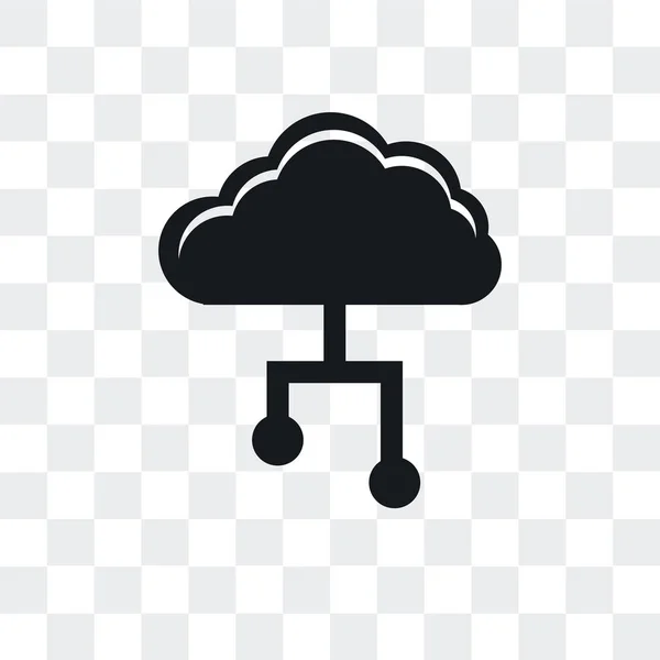 Icono de vector de nube aislado sobre fondo transparente, logotipo de nube — Archivo Imágenes Vectoriales